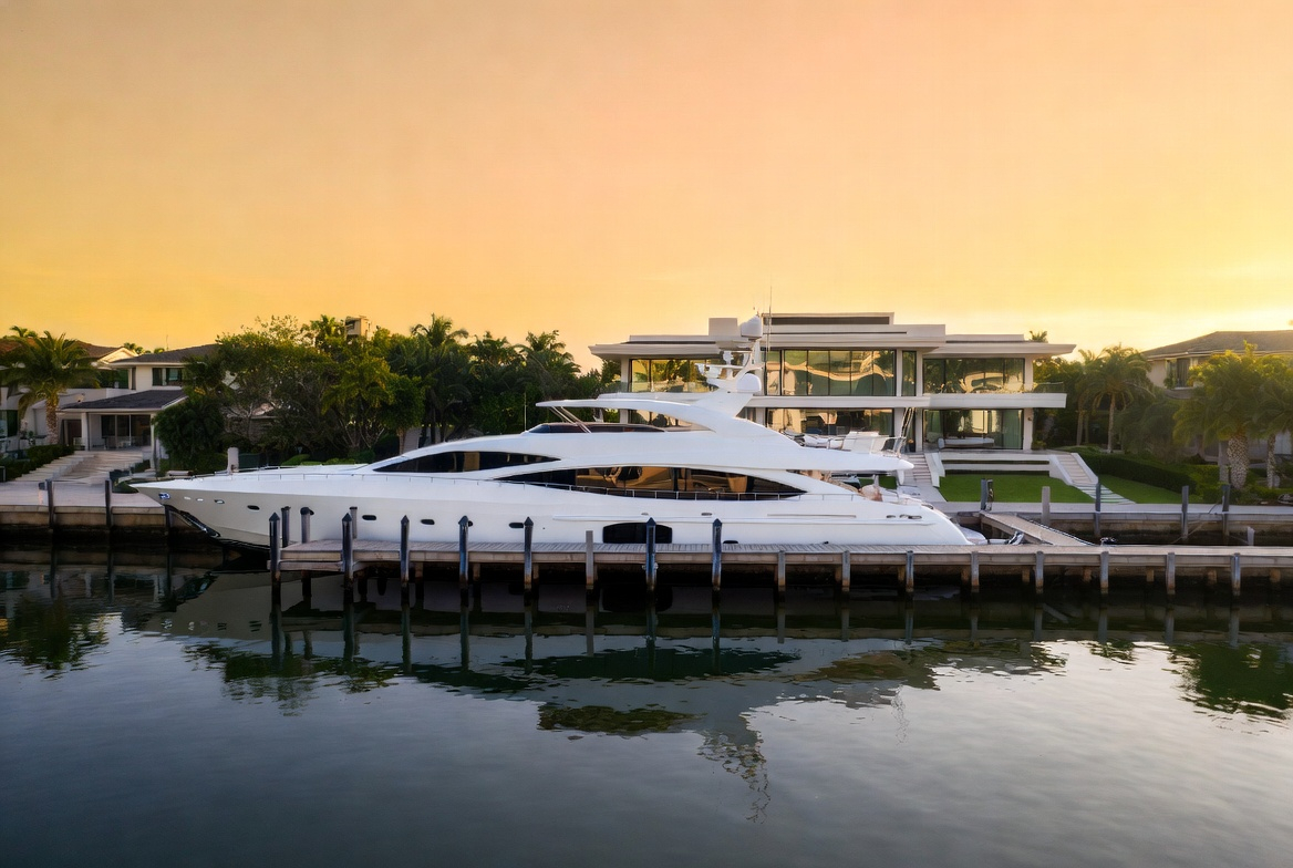 Private yacht dock